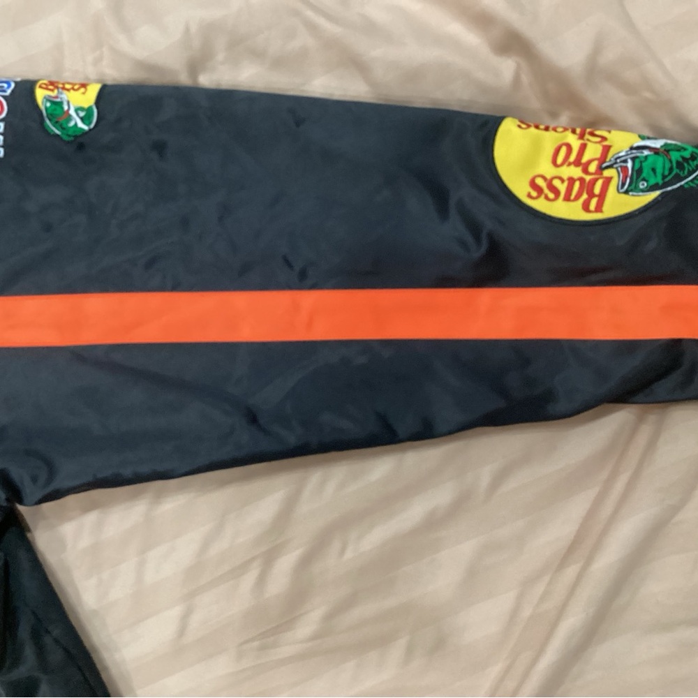 Tony Stewart #14 Bass Pro Shops Mobil 1 Racing Jacket - Black & Orange - Picture 9 of 12